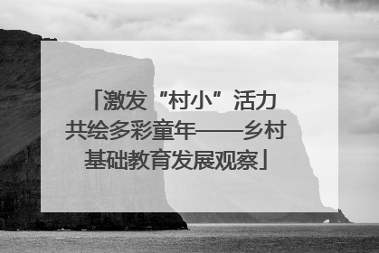 激发“村小”活力 共绘多彩童年——乡村基础教育发展观察