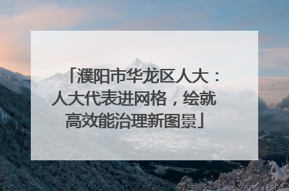 濮阳市华龙区人大：人大代表进网格，绘就高效能治理新图景