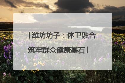潍坊坊子：体卫融合筑牢群众健康基石