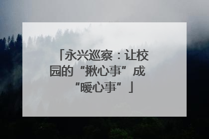永兴巡察：让校园的“揪心事”成“暖心事”