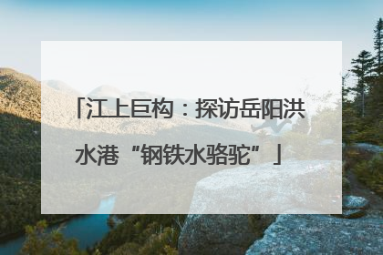 江上巨构：探访岳阳洪水港“钢铁水骆驼”