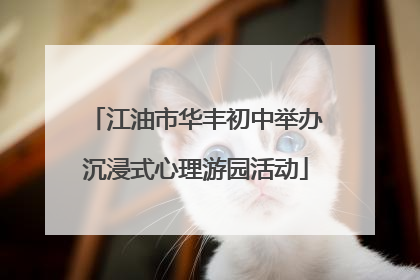 江油市华丰初中举办沉浸式心理游园活动