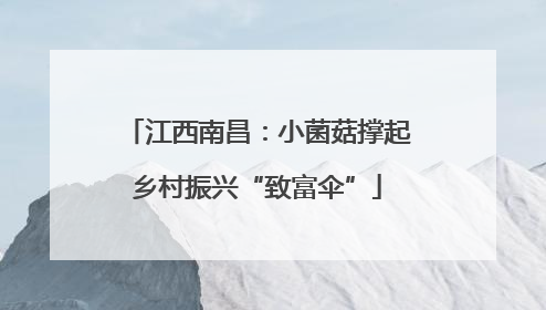 江西南昌：小菌菇撑起乡村振兴“致富伞”