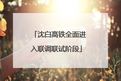 沈白高铁全面进入联调联试阶段