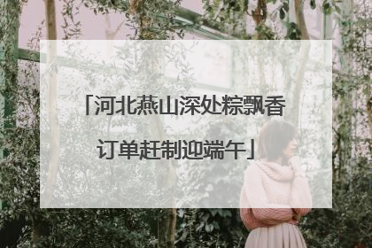 河北燕山深处粽飘香 订单赶制迎端午