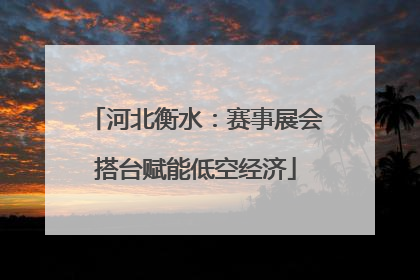 河北衡水：赛事展会搭台赋能低空经济