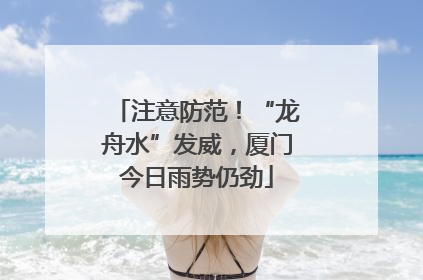 注意防范！“龙舟水”发威，厦门今日雨势仍劲