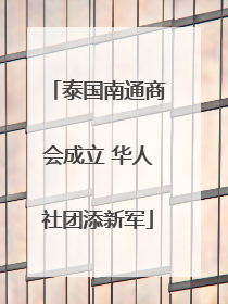 泰国南通商会成立 华人社团添新军