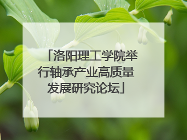 洛阳理工学院举行轴承产业高质量发展研究论坛