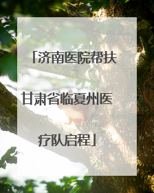 济南医院帮扶甘肃省临夏州医疗队启程