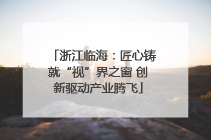 浙江临海：匠心铸就“视”界之窗 创新驱动产业腾飞