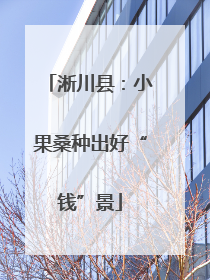 淅川县：小果桑种出好“钱”景