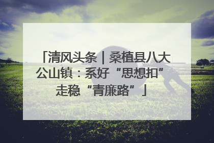清风头条｜桑植县八大公山镇：系好“思想扣” 走稳“青廉路”