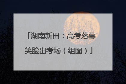 湖南新田：高考落幕 笑脸出考场（组图）