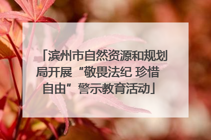 滨州市自然资源和规划局开展“敬畏法纪 珍惜自由”警示教育活动