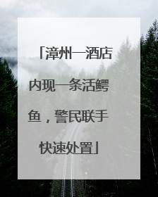 漳州一酒店内现一条活鳄鱼，警民联手快速处置