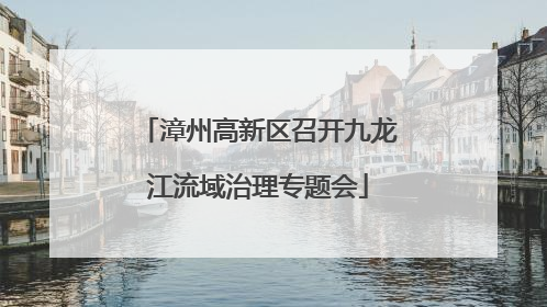 漳州高新区召开九龙江流域治理专题会