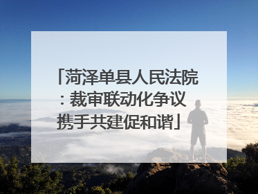 菏泽单县人民法院：裁审联动化争议 携手共建促和谐