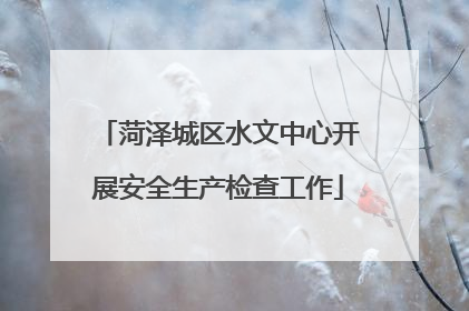 菏泽城区水文中心开展安全生产检查工作