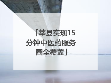 莘县实现15分钟中医药服务圈全覆盖