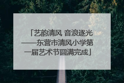 艺韵清风 音浪逐光——东营市清风小学第一届艺术节圆满完成