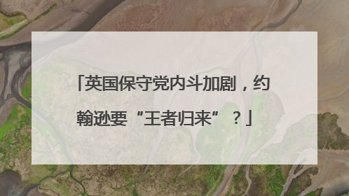 英国保守党内斗加剧，约翰逊要“王者归来”？