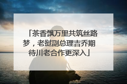 茶香飘万里共筑丝路梦，老挝副总理吉乔期待川老合作更深入