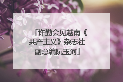 许勤会见越南《共产主义》杂志社副总编阮玉河