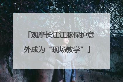 观摩长江江豚保护意外成为“现场教学”