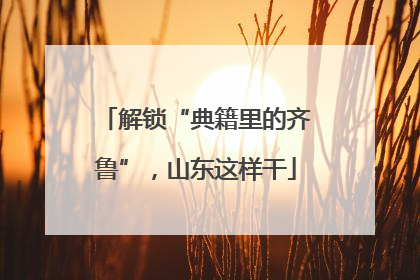 解锁“典籍里的齐鲁”，山东这样干