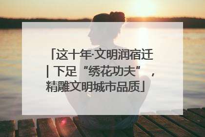 这十年·文明润宿迁｜下足“绣花功夫”，精雕文明城市品质