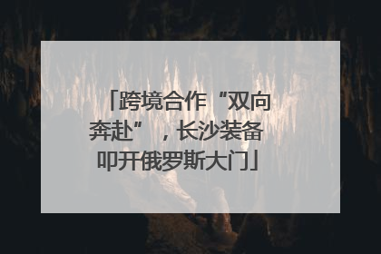 跨境合作“双向奔赴”，长沙装备叩开俄罗斯大门