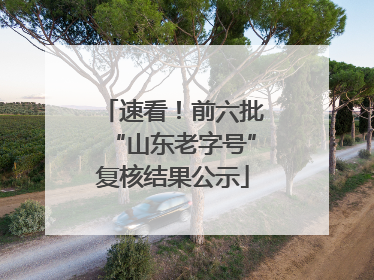 速看！前六批“山东老字号”复核结果公示