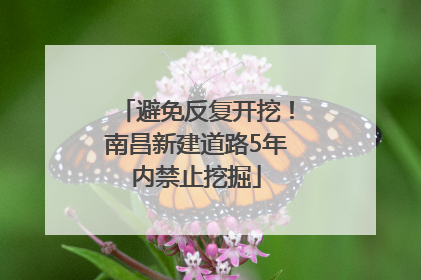 避免反复开挖！南昌新建道路5年内禁止挖掘