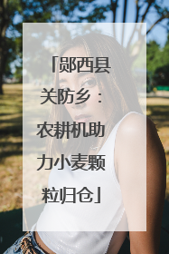 郧西县关防乡：农耕机助力小麦颗粒归仓