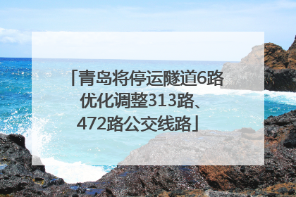 青岛将停运隧道6路 优化调整313路、472路公交线路