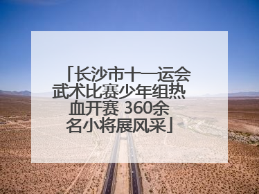 长沙市十一运会武术比赛少年组热血开赛 360余名小将展风采