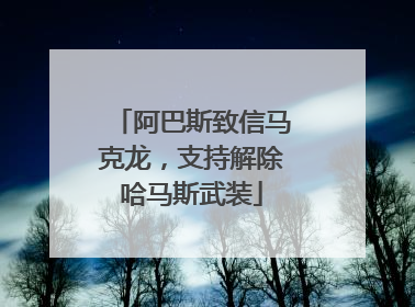 阿巴斯致信马克龙，支持解除哈马斯武装