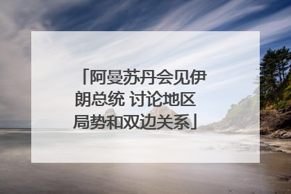 阿曼苏丹会见伊朗总统 讨论地区局势和双边关系