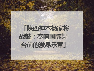 陕西神木杨家将战鼓：奏响国际舞台前的激昂乐章