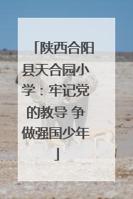 陕西合阳县天合园小学：牢记党的教导 争做强国少年