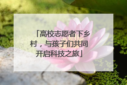 高校志愿者下乡村，与孩子们共同开启科技之旅