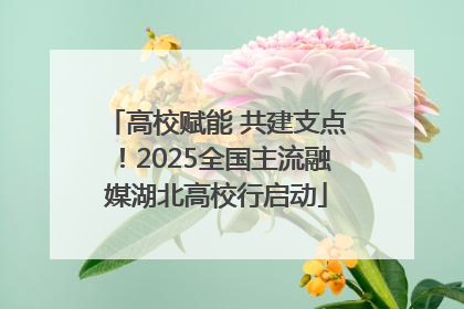 高校赋能 共建支点！2025全国主流融媒湖北高校行启动