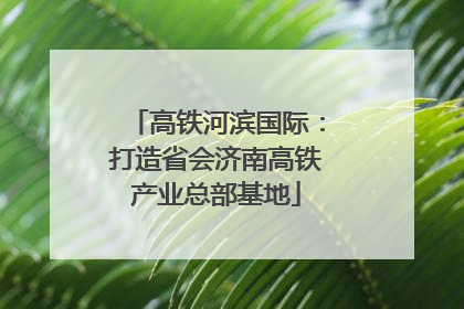 高铁河滨国际：打造省会济南高铁产业总部基地