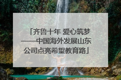 齐鲁十年 爱心筑梦——中国海外发展山东公司点亮希望教育路