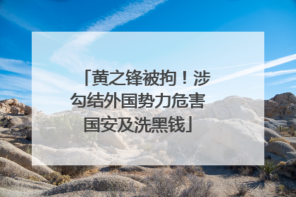 黄之锋被拘！涉勾结外国势力危害国安及洗黑钱