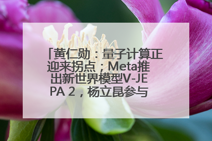 黄仁勋：量子计算正迎来拐点；Meta推出新世界模型V-JEPA 2，杨立昆参与开发丨全球科技早参