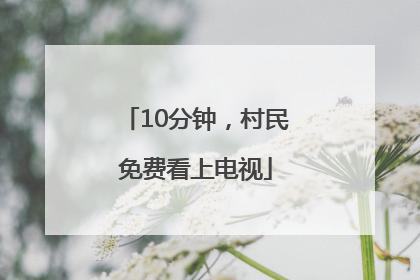 10分钟，村民免费看上电视