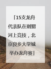 15支龙舟代表队在刺猬河上竞技，北京良乡大学城举办龙舟赛