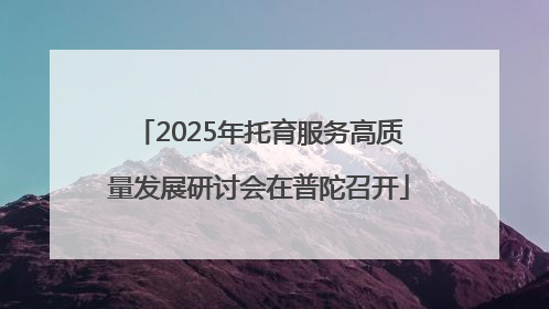 2025年托育服务高质量发展研讨会在普陀召开